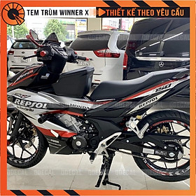 Mua Tem trùm dành cho WinnerX phong cách Repsol bạc đỏ đen decal 3 lớp