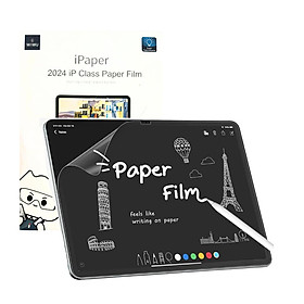 Dán Paperlike ipad WIWU iPaper Cho iPad Gen 11 A16 , Pro 11inch M5 , Air11inch M3 , Pro 11 inch M4 2024 , iPad Air 6 11inch M2 Chống Vân Tay, Chói, Xước Viết Vẽ Như Trên Giấy - hàng chính hãng