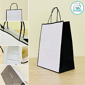 100 Túi giấy Testliner định lượng 120 có quai 21x11x27cm