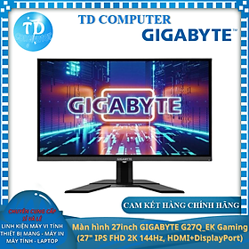 Màn hình máy tính 27inch GIGABYTE G27Q - EK Gaming (27" IPS FHD 2K 144Hz, HDMI+DisplayPort) - Hàng chính hãng Viễn Sơn phân phối