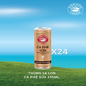 Thùng 24 Lon Cà Phê Sữa Highlands Coffee (235ml/Lon)