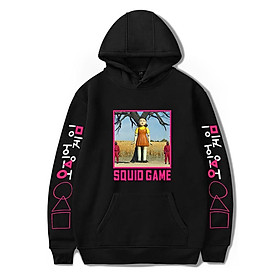 Áo Hoodie in hình Squid Game siêu hot áo nỉ có mũ trùm đầu