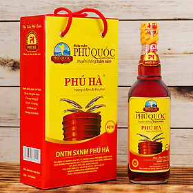 Hộp 2 chai nước mắm Phú Quốc - Phú Hà cao cấp 40 đạm 510ml