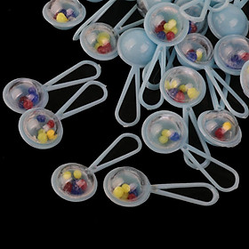 3-20pack Mini Rattles Baby Shower Favors Party Decor Gift Favor 50pcs Blue