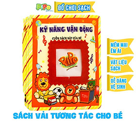 Sách vải tương tác cho bé PiPoVietnam chủ đề Kỹ năng vận động giúp bé phát triển đa giác quan, rèn kỹ năng sống cơ bản