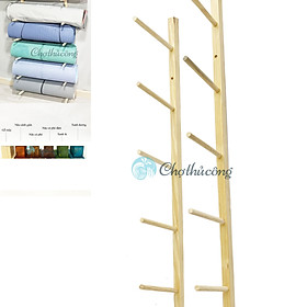 Mua Kệ để thảm yoga bằng gỗ thông nhiều tầng  giá kệ gỗ treo thảm yoga gọn nhẹ  nhiều size tiện lợi đa năng  màu vintage  đủ phụ kiện
