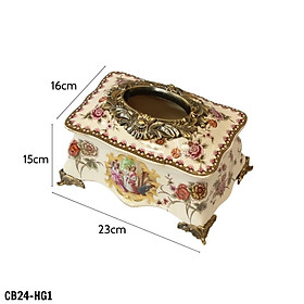 Mua Hộp đựng khăn giấy hoa văn cổ điển phong cách châu âu