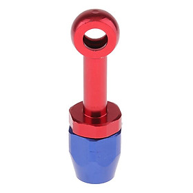 Blue & Red Alloy Motorcycle Oil Fuel  Hose End Fitting Adapter - M10