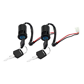2x Ignition Key Switch Electric 2 Wires Keys For ATV Dirt Scooter Kart Bike