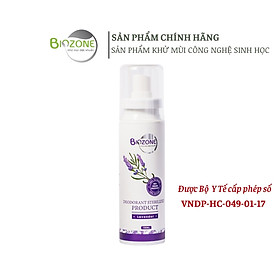 Chai Khử Mùi Vệ Sinh Khử Khuẩn Nội Thất Xe Ô Tô BIOZONE Mùi Hoa Oải Hương Công Nghệ Sinh Học ,100% Thành Phần Hữu và Tinh Dầu Cao Cấp Cơ An Toàn Cho Trẻ Em- Hàng Chính Hãng
