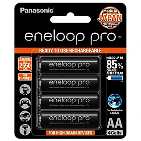 Pin Sạc AA Eneloop Pro 2550 mah Made In Japan - Hàng Chính Hãng ( Panasonic Việt Nam nhập khẩu và Phân Phối)