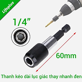 Thanh kéo dài lục giác thay nhanh đầu khía đen