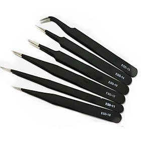 6pcs nhí nhíp chính xác đặt công cụ sửa chữa nhí nhí nhét bằng thép không gỉ tĩnh để sửa chữa điện tử Màu sắc hàn: 6 chiếc mỗi bộ