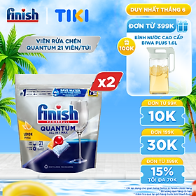 Combo 2 Gói Viên Rửa Chén Bát Finish Powerball Quantum 21 viên