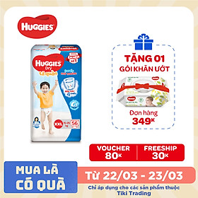 Tã Quần Huggies Dry Gói Cực Đại XXL56 (56 Miếng) - Bao Bì Mới