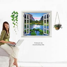 Decal cửa sổ suối AY893