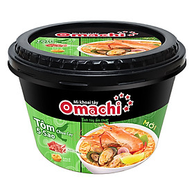 Thùng 12 Tô Mì Khoai Tây Omachi Tôm Chua Cay 5 Sao (90gr/Tô)