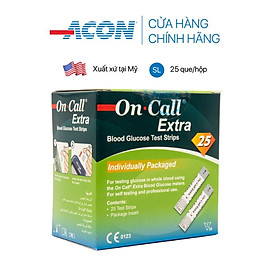 Hộp 25 que thử đường huyết On Call Extra