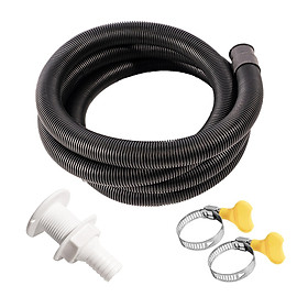 2Pcs Bilge Pump Hose Plumbing Kit   with Clamps and Thru-Hull Fitting
