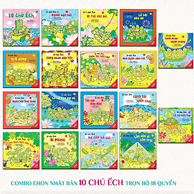 Sách Ehon Nhật Bản - 10 Chú Ếch - Combo  18 Quyển - Quảng Văn