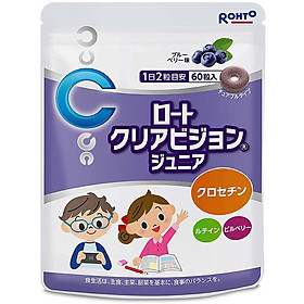 Kẹo ngậm bổ mắt cho bé Rohto Clear Vision Junior (Hộp 60 viên)