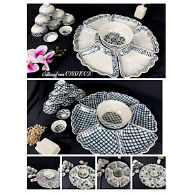 Mua Bộ bát đĩa hoa mặt trời vẽ tay hàng kĩ (nhiều mẫu)