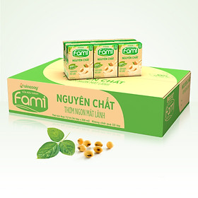 Thùng Sữa đậu nành Fami nguyên chất 200ml x 36 Hộp