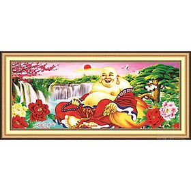 Mua Tranh thêu chữ thập 3d Tiếu khẩu thường khai   53492   chưa thêu