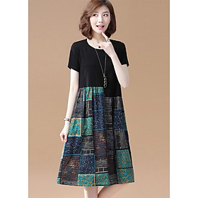 Đầm suông phối họa tiết nữ Haint Boutique Da76