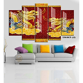 Mua Tranh treo tường Rồng 5 tấm/Gỗ MDF Hàn Quốc chống ẩm mốc  mối mọt
