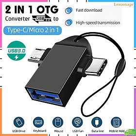 Mua Đầu Chuyển Đổi OTG 3 Trong 1 USB 3.0   Type C Và Micro Giúp Truyền Dữ Liệu Và Kết Nối Thiết Bị - Hàng Nhập Khẩu Bộ Chuyển Đổi Cáp Chuyển Đổi Giao Màu Ngẫu Nhiên