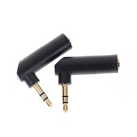 2PCS/Lô đầu nối mạ vàng 3,5 Jack phải góc 90 độ