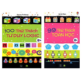 Download sách Sách 100 thử thách tư duy logic và 99 thử thách toán học phát triển tư duy iq cho bé - bộ 2 cuốn, in màu ( 6 - 13 tuổi )