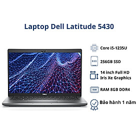 Laptop Dell Latitude 5430/ Core i5-1235U/ RAM 8GB/ 256GB SSD/ Iris Xe Graphics/ 14