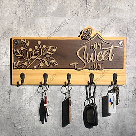 Mua BẢNG TREO CHÌA KHOÁ. Gỗ thông + gỗ phủ min tối màu  size 35*18cm  nội dung dán nổi. PMV-BTCK002