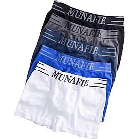 [Co giãn-Mềm mại-Thông thoáng] Combo 05 quần lót đùi nam boxer Nhật MUNAFIE kháng khuẩn có túi ZIP sang trọng