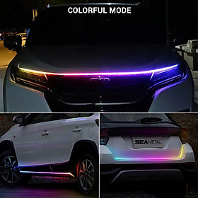 Đèn LED RGB trùm ô tô 12V tự động nắp capo phía trước, thanh đèn dài 180cm, nhiều đầy màu sắc có điều khiển Automatic loại tốt