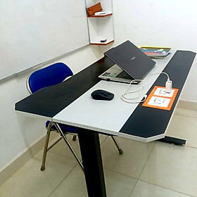 Mua Bàn làm việc học tập bo góc  có ổ điện âm bàn BDO-002