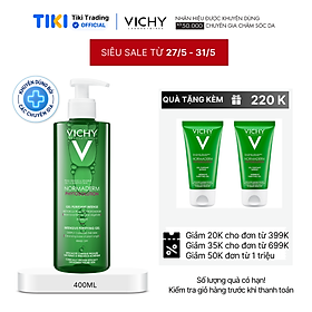 Sữa rửa mặt dạng gel Vichy Normaderm Phytosolution Intensive Purifying Gel 400ml