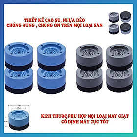 Chân máy giặt 4 miếng cao su cao cấp chống ồn chống rung LOẠI 1