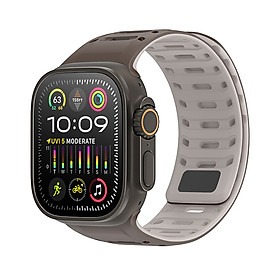 Dây Đeo Thể Thao Dành Cho Apple Watch Ultra, Apple Watch Series, CS Series Magnetic Silicone, Nam Châm Từ Tính Size 44/45/46/49mm_ Hàng Chính Hãng