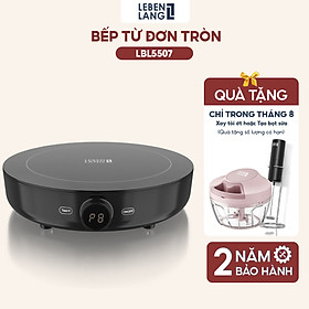 Bếp từ đơn bằng cơ LEBENLANG LBL5507 mặt kính chịu lực, có chức năng hẹn giờ, điều chỉnh nhiệt độ, công suất 2000W - hàng chính hãng