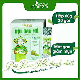 Bột rau má sấy lạnh dalahouse, hỗ trợ thanh nhiệt - mát gan- giảm mụn hiệu quả. Mỗi ngày 1 ly rau má chia tay táo bón - Hộp 60gram