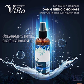 Xịt Khoáng Tươi Cấp Ẩm Dưỡng Da Cho Nam - 100% thiên nhiên ban tặng - Khoáng Tươi Viba