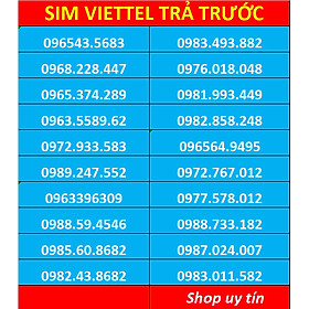 Sim Viettel số đẹp - hàng chính hãng - Đồng giá 700k