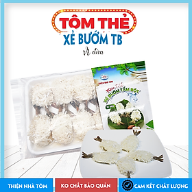 Tôm thẻ xẻ bướm tẩm bột vị dừa Thiện Nhà Tôm khay 250gr