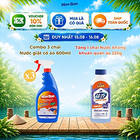 Combo 03 Chai Nước Giặt Cổ Áo Mao Bao 600ml