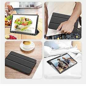 Bao da dành cho SamSung Galaxy Tab S10 Plus , Tab S10 Fe Plus , S10 Fe , S10 Ultra chính hãng Dux Ducis Domo chống sốc, có khay đựng bút - hàng chính hãng