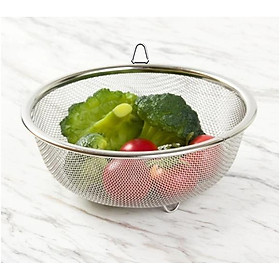 Mua Rổ tròn miệng rộng inox Echo Metal φ18cm  dùng để chứa đựng  rửa thực phẩm như trái cây  rau củ  thịt cá. rất an toàn và tiện dụng - nội địa Nhật Bản