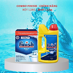 Combo Bột rửa bát finish 2,5kg + Muối rửa bát finish1.5kg dùng cho Máy rửa bát